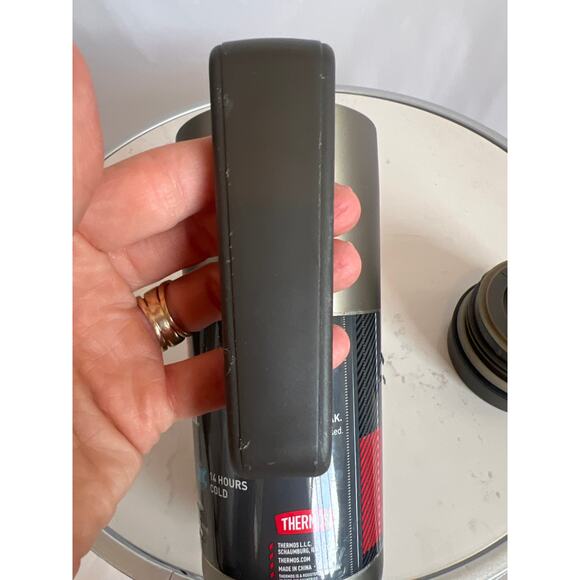 THERMOS INSULATED MUG HANDLE STAINLESS STEEL BLACK 18OZ HOT COLD NEW WITH LABEL - Picture 12 of 14